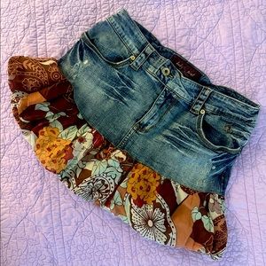 Baby Phat y2k denim ruffle skirt